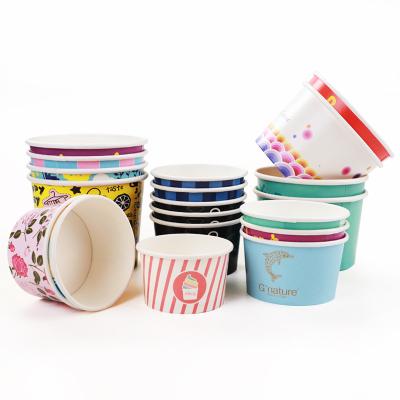 China Disposable Paper Ice Cream Bowl, Paper Ice Cream Cup / Tubs, Paper Ice Cream Containers for sale