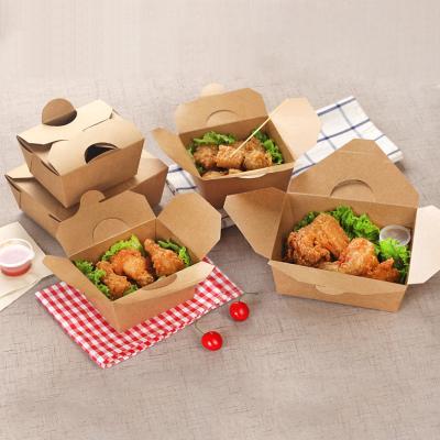 China Hot Sale Disposable Biodegradable Cardboard Take Away Fast Food Cardboard Paper Box In Food Grade Box For Packaging for sale