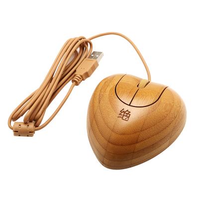 China Finger Personality Customization Desktop Mute Computer Wired Mouse Bamboo Wooden Mouse for sale