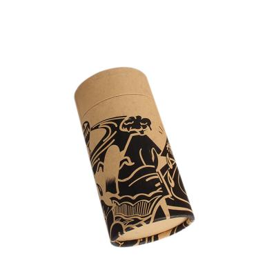 China Recycled Materials Wholesale Custom Tea Packaging Recycled Kraft Paper Around Tube Box Shipping Tube for sale