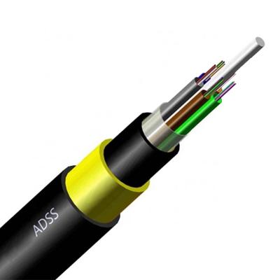 China Adss Fiber Optic Cable Cable Fiber Optic 1km Price Per Meter Outdoor 4 12 24 48 96 144 Core Fiber Optical Cable Manufacturer for sale