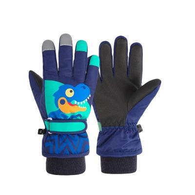 China Waterproof Children Kids Warm Custom Waterproof Winter Heated Pack Snowboarding Ski Sport Snow Gloves for sale