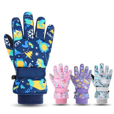 China PINK Waterproof\Warm\Breathable\Comfortable Youth Snow& Ski Gloves Waterproof Cold Weather Kids Winter Gloves for Skiing,Snowboarding-Fit Boys and Girls for sale