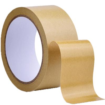 China Waterproof High Tensile Brown Kraft Paper Self Adhesive Glued Paper Tape For Packaging for sale