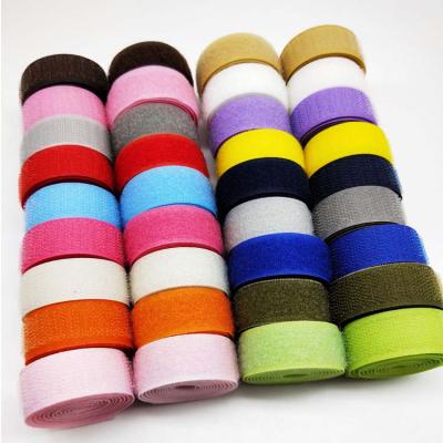 China Sustainable Colorful Hook And Loop Fastener Clothes Tape For Sewing On Clothes for sale