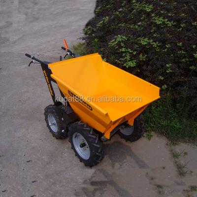 China Metal tracked power wheelbarrow, hydraulic power wheelbarrow, manure truck (250kg, 4x4, CE) for sale KD250S for sale