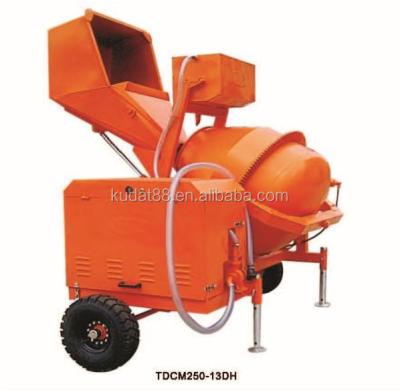 China Building Material Shops 15hp Diesel Engine 250L Concrete Mixer RDCM250-13DH for sale