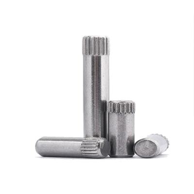 China 304 Stainless Steel Flat Head Pin With Slotted Pin Double Head Stainless Steel Retainer Setting Cylinder Pin for sale