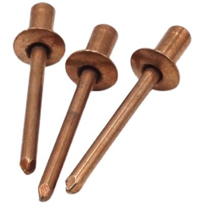 China Copper copper rivet all copper round head blind rivets copper open blind rivets for sale