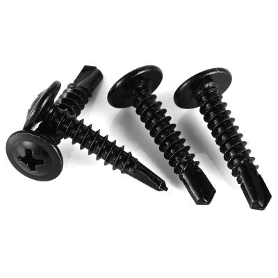 China Black Truss Stainless Steel And Alloy Steel Cross Recessed Self Drilling Screws for sale