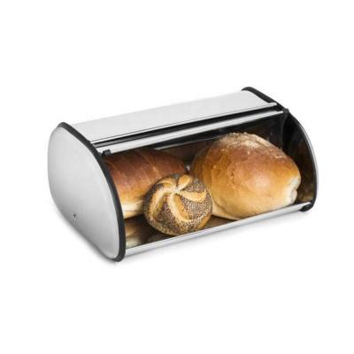 China Freshness Preservation Household Stainless Steel Bread Box Food Storage Bin Metal Bread Canister Bin for sale