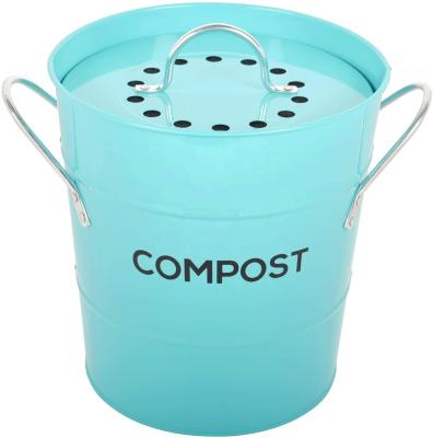 China Indoor kitchen compost BIN, great for food scraps, includes charcoal filter for odor absorbing, removable clean plastic bucket, WL-GS021A compost bin for sale