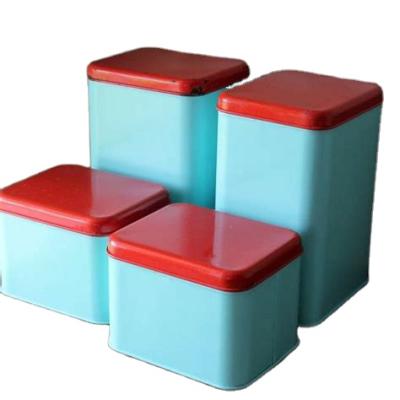 China Square Freshness Preservation Metal Kichen Storage Canister Cake Tin for sale