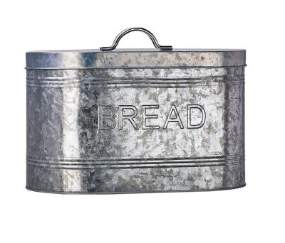 China Freshness Keeping Galvanized Metal Bread Storage Bin, Kitchen Storage Canister, Metal Storage Jars for sale