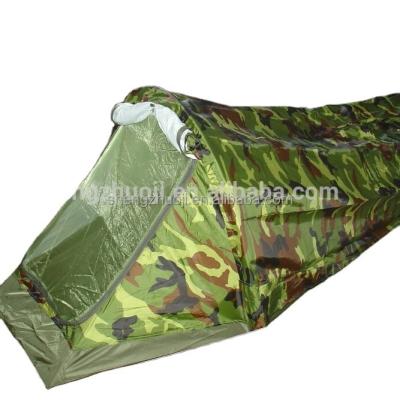 China Tube Type Tent Cheap Portable Military One Stake Man Tent With Rain Coat for sale