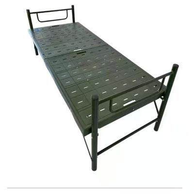 China Simple Metal Frame Easy Carry Tools Sleeping Bunk Bed Folding Camping Cribs For Camping for sale