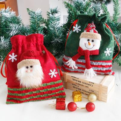 China High Quality Felt Christmas Utensils Gift Bags Christmas Candy Bag Packaging for sale