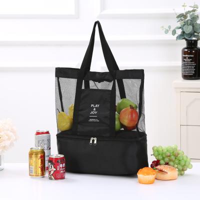 China Wholesale Custom Fashion Handbag Double Shoulder Insulation Vacuum Bag Picnic Ice Bag Travel Beach Storage Bag With Cooler for sale