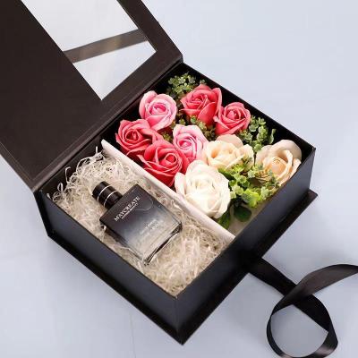 China Recyclable Wholesale Custom Leather Perfume Box Acrylic Perfume Bottle Packing Box for sale