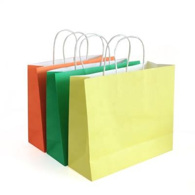 China Recyclable Paper Bag Shopping Bag Color Assorted Gift Bag With Handles for sale