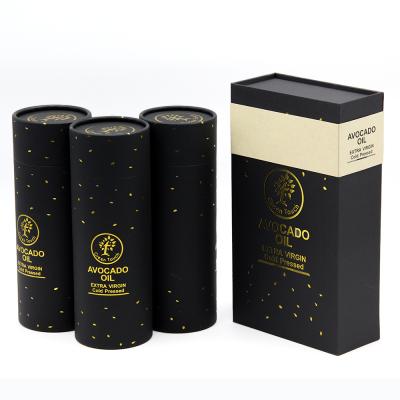 China Recyclable Custom Printed Cylinder Paper Box Facial Tissue Cylinder Paper Cylinder Tube Box for sale