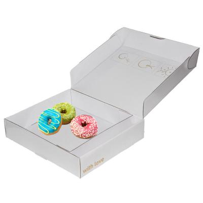 China Custom Recycled Materials Printing Paper Donut Packaging Box Paper Hamburger Box Paper Soap Box for sale