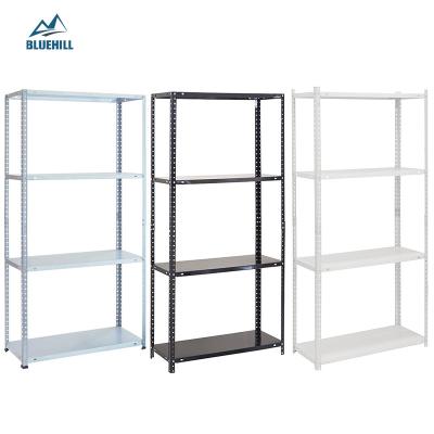 China Corrosion protection light duty galvanized steel bolt shelving stacking racks and shelves, garage shelving unit for sale