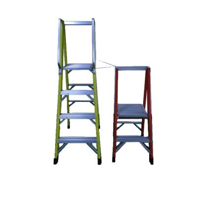 China Insulation ladders 300 lbs load capacity fiberglassstepladder light household use for sale