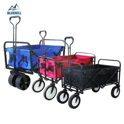 China Outdoor Universal Collapsible Collapsible Folding Service Cart Micro Beach Camping Storage Folding Garden Cart for sale