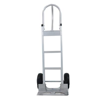 China Durable Aluminum Two Wheel Farm Closed Handle Hand Push Truck Cart manufacturer in shangdong for sale