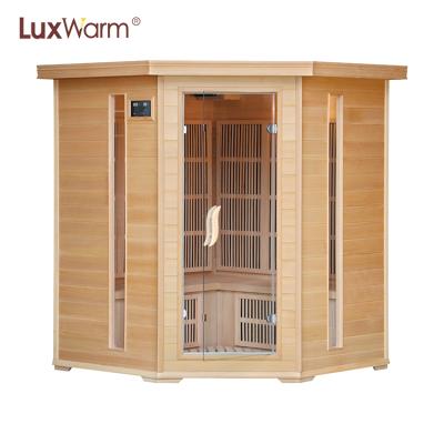 China Computer control panel corner style LM-A3G carbon fiber heater far infrared sauna room for 3-4 person for sale