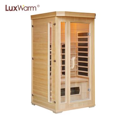 China Computer Control Panel Carbon and Ceramic Far Infrared Heater Combination Steam Sauna Dry Room for 1 Person for sale