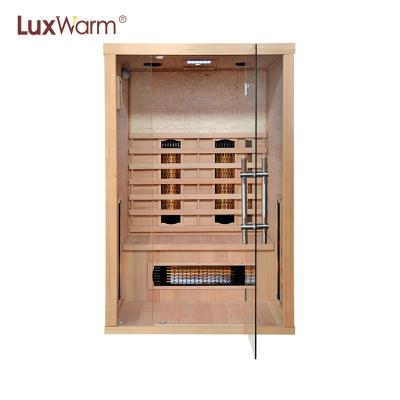 China Hot Sale 2 Person Capacity Computer Control Panel Infrared Sauna For Family Use for sale