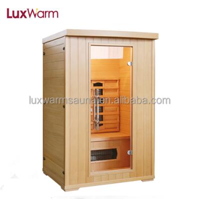 China High Quality Computer Control Panel Red Infrared Sauna With Ceramic Heater For 2 Person Capacity for sale