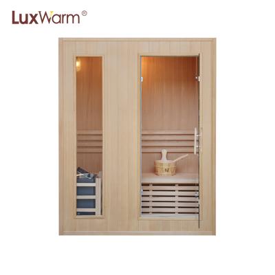 China Traditional Computer Control Panel 3 People Filand Sauna , Portable Home Sauna Room For Indoor Use for sale