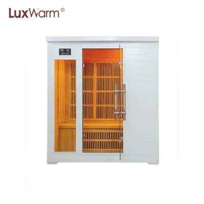 China Computer Control Panel Modern Design 3 People Soft Far Infrared Heat Sauna for sale