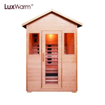 China Computer Control Panel Hardware Steam Sauna Room Solid Wood Outdoor IR Sauna 3 Far Infrared Dry People for sale