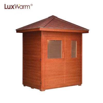 China Outdoor Computer Control Panel Canadian Hemlock Steam Sauna Room Saturated Steam Mini Sauna for sale