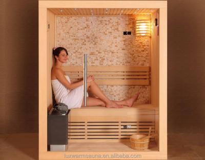 China Computer Control Panel Finnish Steam Sauna Room With Transparent Glass Door for sale