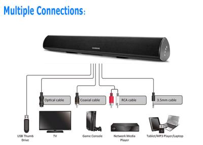 China Remote Control RCA Sound Bar With Bluetooth For 3.5mm Audio Output TVs for sale