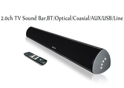 China High Grade Plastic Housing TV Portable Sound Bar With Optical / Coaxial Input 2.0 Channel for sale