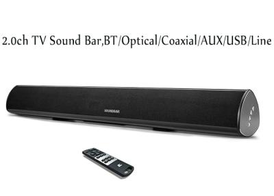 China Compact Portable Sound Bar Speaker , Bluetooth TV Sound Bar 2.0 Channel for sale