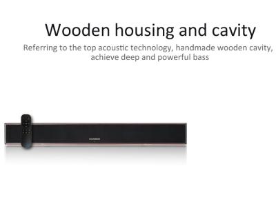 China Full Range Frequency TV Stereo Sound Bar Wall Mounted with Wooden Housing for sale