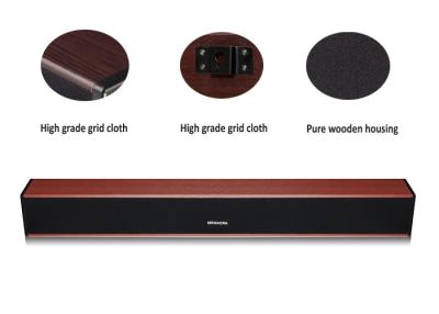 China Brown Color Surround Sound Soundbar , Bluetooth Speaker Sound Bar For Home Theater for sale