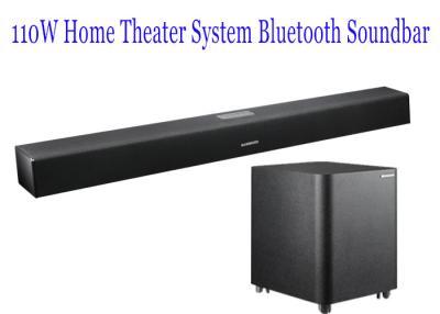 China Ultra Slim 110W TV Soundbar With Subwoofer / 2.1 Bluetooth Speaker With LED Display for sale