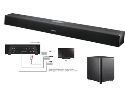 Κίνα TV 2,1 κανάλι Soundbar με την ασύρματη οπτική/ομοαξονική εισαγωγή Subwoofer προς πώληση