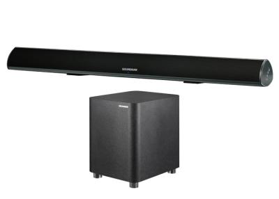 China Volledig operationele Soundbar met Draadloze Subwoofer Coaxiaal Bluetooth/AUX/USB-Input Te koop