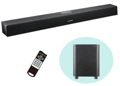 China Bluetooth 3D Surround Soundbar For Tv With Multifunction Input / Wooden Subwoofer for sale