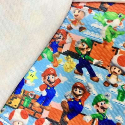 China Wholesale Custom T-shirt Polyester Waterproof Digital Print Cartoon Fabric Tear-resistant for sale