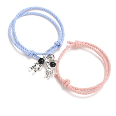 China Hot Sale CLASSIC Korean Version Astronaut Lovers Bracelet Adjustable Rope Hair Accessories Female Gift for sale